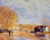 阿尔弗莱德西斯莱 - High Waters at Moret-sur-Loing